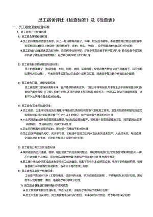 087.超市员工宿舍检查标准及检查表（DOC）.docx