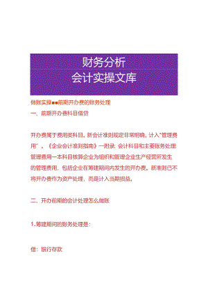 做账实操-前期开办费的账务处理.docx
