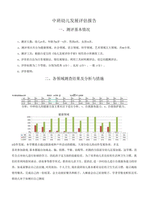 幼儿园中班幼儿发展评估报告.docx