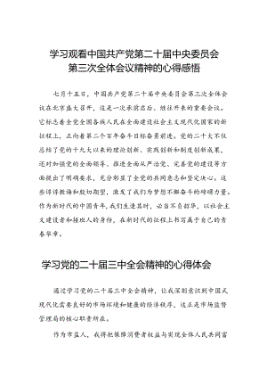 学习观看中国共产党第二十届中央委员会第三次全体会议精神的心得感悟四十四篇.docx