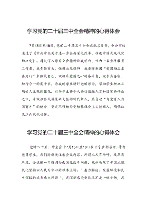 党员学习贯彻党的二十届三中全会精神心得体会合辑三十五篇.docx