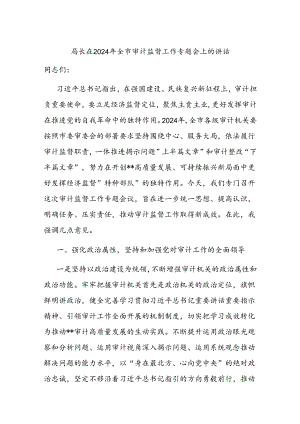 局长在2024年全市审计监督工作专题会上的讲话.docx