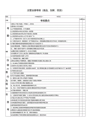 018.主管业绩考核(食品、生鲜、百货)表.docx