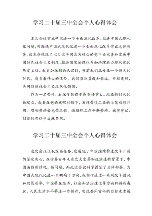 2024年学习《二十届三中全会》个人心得体会 （汇编8份）.docx