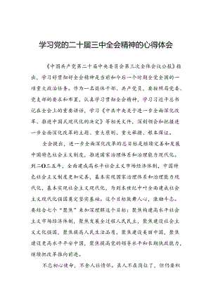 学习党的二十届三中全会公报心得体会二十七篇.docx