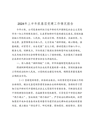 国企公司党委2024年上半年抓基层党建工作情况报告2025.docx