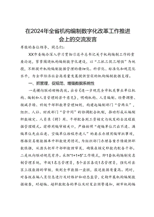 在2024年全省机构编制数字化改革工作推进会上的交流发言.docx