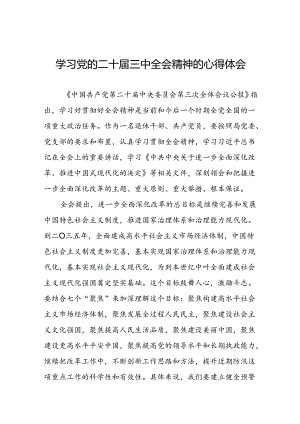 学习党的二十届三中全会公报心得体会三十六篇.docx
