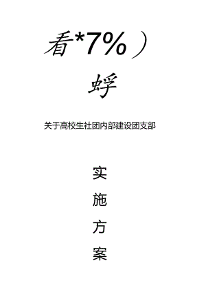 关于大学生社团内部建设团支部方案.docx
