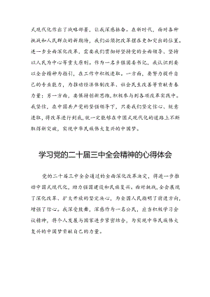 学习二十届三中全会精神的心得体会研讨发言二十七篇.docx