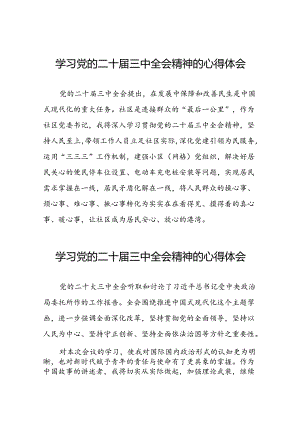 2024年学习党的二十届三中全会精神的心得感悟模板二十七篇.docx