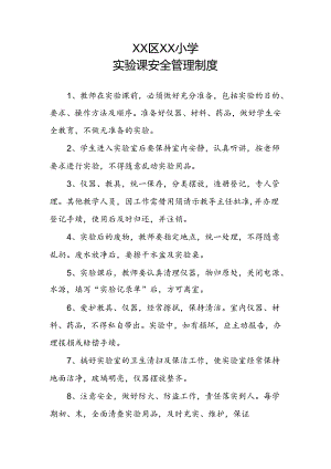 XX区XX小学实验课安全管理制度.docx