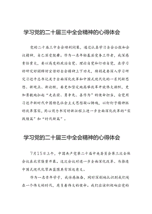 2024年党的二十届三中全会精神学习体会模板四十四篇.docx