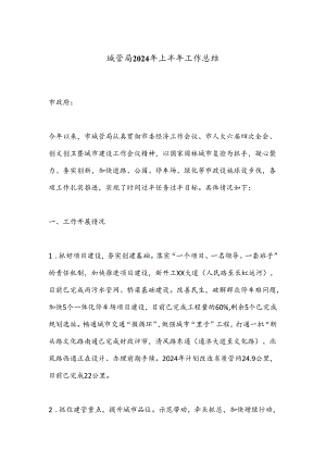 城管局2024年上半年工作总结.docx