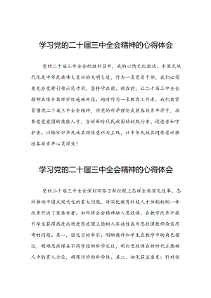 学习党的二十届三中全会的心得体会简短发言三十六篇.docx