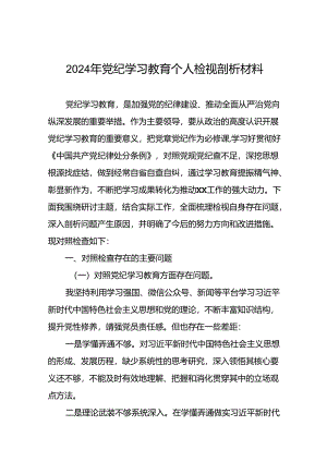2024年专题组织生活会关于党纪学习教育突出问题对照检查检视材料十四篇.docx