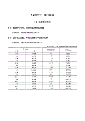 常用计量单位换算施工技术.docx