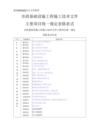 市政工程资料表格(完整版)施工技术.docx