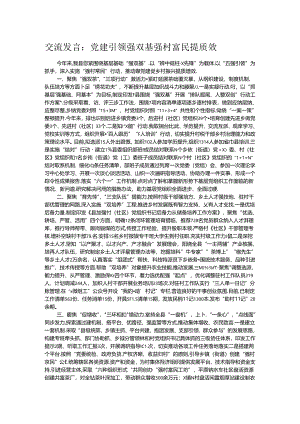 交流发言：党建引领强双基 强村富民提质效 .docx