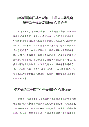 学习观看中国共产党第二十届中央委员会第三次全体会议精神的心得感悟四十篇.docx