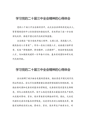 关于学习贯彻党的二十届三中全会精神的心得体会模板25篇.docx