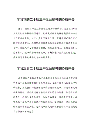 学习党的二十届三中全会精神的心得感悟简短发言四十四篇.docx
