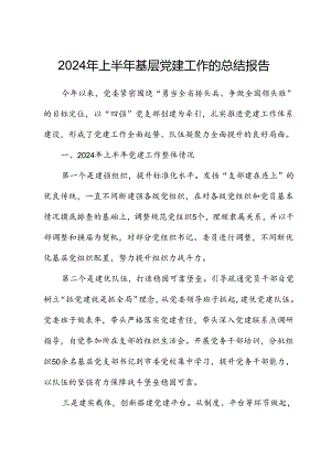 2024年上半年基层党建工作的总结.docx