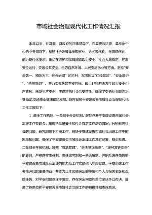 市域社会治理现代化工作情况汇报.docx