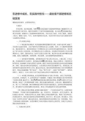 在进修中成长在实践中担当——县处级干部进修班总结发言.docx