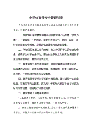 小学体育课安全管理制度.docx