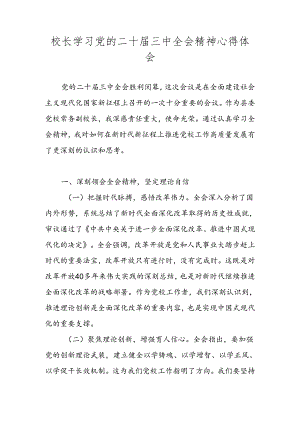 教师（校长）教育工作者学习二十届三中全会精神心得体会.docx