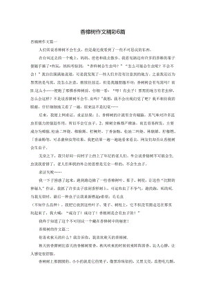 香樟树作文精彩6篇.docx