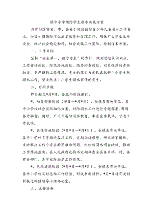 镇中小学预防学生溺水实施方案.docx