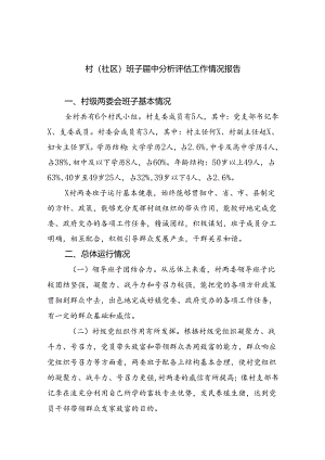 （11篇）村(社区)班子届中分析评估工作情况报告.docx
