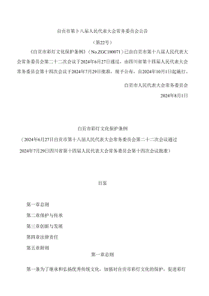 自贡市彩灯文化保护条例.docx