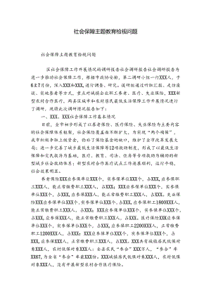 社会保障主题教育检视问题.docx