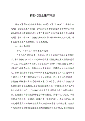 新时代安全生产规划.docx