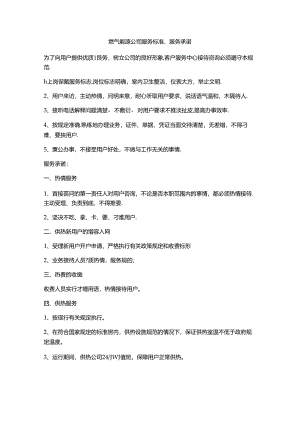 燃气能源公司服务标准、服务承诺.docx