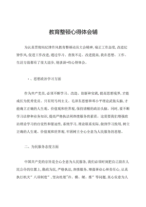 教育整顿心得体会辅警.docx