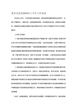 某市司法局2024年上半年工作总结.docx