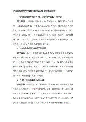 纪检巡查常见的36种财务违规问题及其整改措施.docx