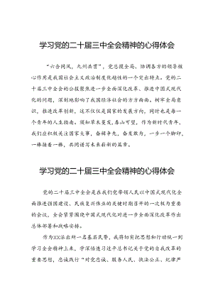 关于2024学习贯彻党的二十届三中全会精神的心得体会28篇.docx