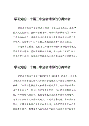 学习党的二十届三中全会精神的心得感悟简短发言31篇.docx
