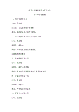 镇卫生院规章制度与管理办法.docx