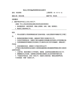 物业公司环境事务部领班岗位说明书.docx