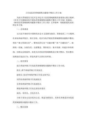 卫生院医药领域腐败问题集中整治工作方案.docx
