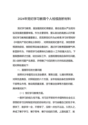 班子成员2024年党纪学习教育专题民主生活会四个方面问题对照检视材料(13篇).docx