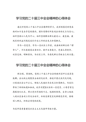 党的二十届三中全会精神的学习体会发言稿二十六篇.docx