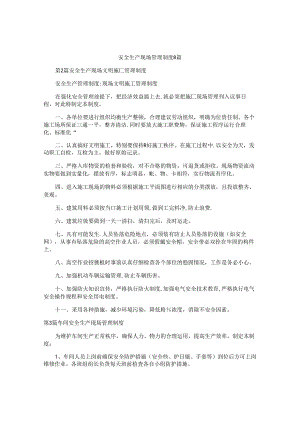安全生产现场管理制度8篇.docx