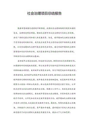 社会治理总结报告.docx